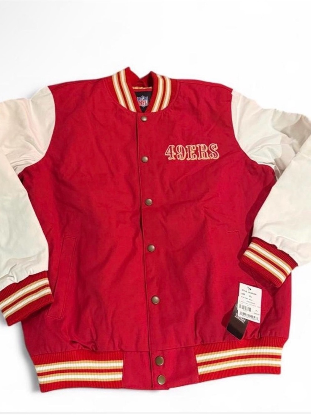 San Francisco 49ers NFL Varsity Jacket Men’s XL Red White NWT $150